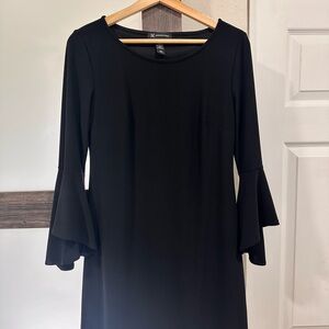 INC International Concepts Black Sheath Long Sleeve Dress